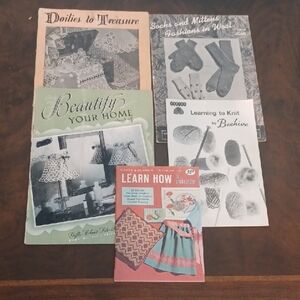 Vintage Knitting and Crochet Pattern Booklets Set 6648